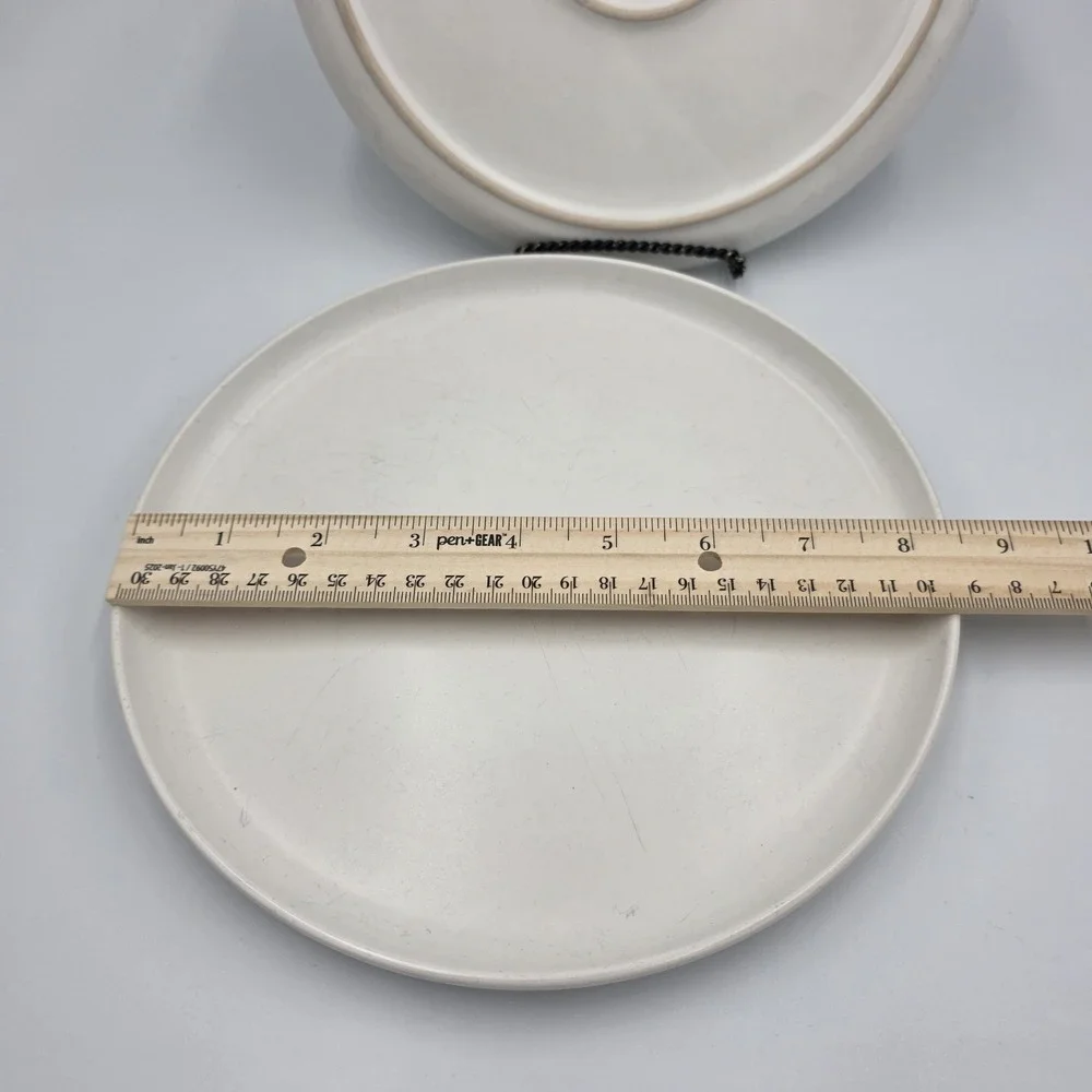 Crate & Barrel 2 Round White Matte 8 3/4